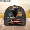 Joycorners Cattle Cow American Flag Mesh On Farm Customized Name 3D Classic Cap (8 Breeds)
