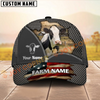 Joycorners Cattle Cow American Flag Mesh On Farm Customized Name 3D Classic Cap (8 Breeds)