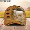 Joycorners Cattle Cow Retro Brown Golden Line Pattern On Farm Customized Name 3D Classic Cap (8 Breeds)