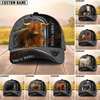 Joycorners Cattle Cow Black Engraved On Farm Customized Name 3D Classic Cap (8 Breeds)