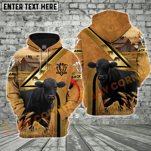 Joycorners Black Angus Cow Farm Life Personalized 3D Hoodie