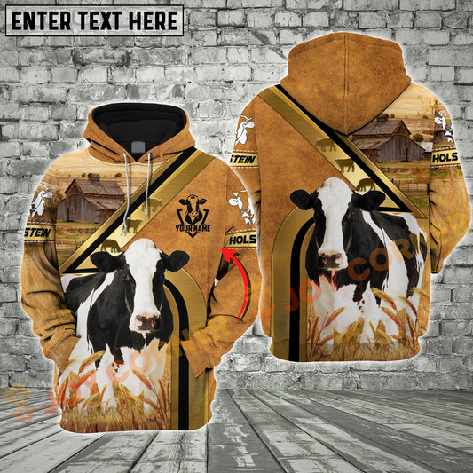 Joycorners Holstein Cow Farm Life Personalized 3D Hoodie