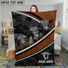 Joycorners Cattle Cow Honeycomb Leather Curve Modern Ranch Pattern Personalized Name 3D Blanket (10 Breeds)