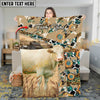 Joycorners Cattle Cow Sunflower Cowhide Farm Pattern Personalized Name 3D Blanket (10 Breeds)