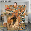 Joycorners Cattle Cow Sunflower Cowhide Farm Pattern Personalized Name 3D Blanket (10 Breeds)