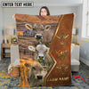 Joycorners Cattle Cow Multi Cattle Portrait Leather Emblem Pattern Personalized Name 3D Blanket (10 Breeds)