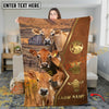 Joycorners Cattle Cow Multi Cattle Portrait Leather Emblem Pattern Personalized Name 3D Blanket (10 Breeds)