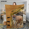 Joycorners Cattle Cow Leather Patch Rustic Farm Pattern Personalized Name 3D Blanket (10 Breeds)