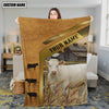 Joycorners Cattle Cow Leather Patch Rustic Farm Pattern Personalized Name 3D Blanket (10 Breeds)