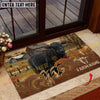 Joycorners Cattle Cow Tooled Leather Western Swirl Pattern Personalized Name 3D Doormat (10 Breeds)