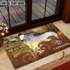 Joycorners Cattle Cow Tooled Leather Western Swirl Pattern Personalized Name 3D Doormat (10 Breeds)