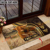 Joycorners Cattle Cow Farm Field Golden Curve Pattern Personalized Name 3D Doormat (10 Breeds)