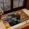 Joycorners Cattle Cow Farm Landscape Leather Badge Pattern Personalized Name 3D Doormat (10 Breeds)