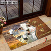 Joycorners Cattle Cow Farm Landscape Leather Badge Pattern Personalized Name 3D Doormat (10 Breeds)