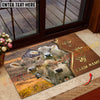 Joycorners Cattle Cow Farm Landscape Leather Badge Pattern Personalized Name 3D Doormat (10 Breeds)