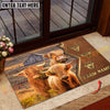 Joycorners Cattle Cow Farm Landscape Leather Badge Pattern Personalized Name 3D Doormat (10 Breeds)