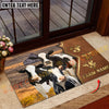Joycorners Cattle Cow Farm Landscape Leather Badge Pattern Personalized Name 3D Doormat (10 Breeds)