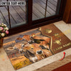 Joycorners Cattle Cow Farm Landscape Leather Badge Pattern Personalized Name 3D Doormat (10 Breeds)