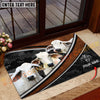 Joycorners Cattle Cow Honeycomb Leather Curve Pattern Personalized Name 3D Doormat (10 Breeds)