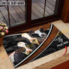 Joycorners Cattle Cow Honeycomb Leather Curve Pattern Personalized Name 3D Doormat (10 Breeds)