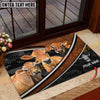 Joycorners Cattle Cow Honeycomb Leather Curve Pattern Personalized Name 3D Doormat (10 Breeds)