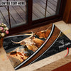 Joycorners Cattle Cow Honeycomb Leather Curve Pattern Personalized Name 3D Doormat (10 Breeds)