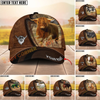 Joycorners Cattle Cow Leather Farm Landscape Pattern Personalized Name 3D Classic Cap (9 Breeds)