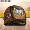 Joycorners Horse Leather Farm Landscape Pattern Personalized Name 3D Classic Cap (8 Breeds)