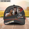 Joycorners  Horse Honeycomb Mesh Pattern Personalized Name 3D Classic Cap (8 Breeds)