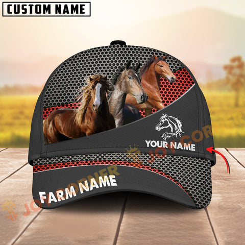 Joycorners  Hackney Horse Honeycomb Mesh Pattern Personalized Name 3D Classic Cap