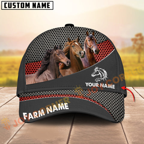 Joycorners  Morgan Horse Honeycomb Mesh Pattern Personalized Name 3D Classic Cap