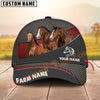 Joycorners  Horse Honeycomb Mesh Pattern Personalized Name 3D Classic Cap (8 Breeds)