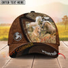 Joycorners Three Horse Leather Farm Landscape Pattern Personalized Name 3D Classic Cap (8 Breeds)