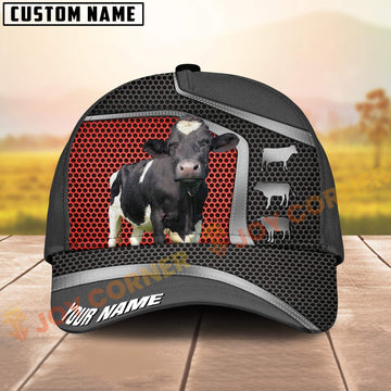 Joycorners Holstein Dairy Cow Mesh Cap Personalized Name All Over Print Cap
