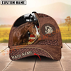 Joycorners Horse Couple Horse With American Flag 3D Pattern  Personalized Name 3D Classic Cap (8 Breeds)