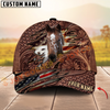 Joycorners Warmblood Horse Western Tooled Leather Pattern American Flag Personalized Name 3D Classic Cap (8 Breeds)