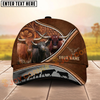 Joycorners Cow Farm Floral Carved Leather Cattle Family Personalized Name Cap (8 Breeds)