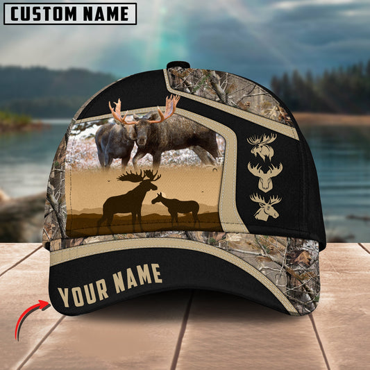 Joycorners Premium Couple Moose Hunting Collab Artist Classic Personalized Cap