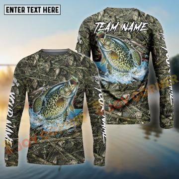 Joycorners Crappie Fishing Camouflage Customize Name 3D Shirts