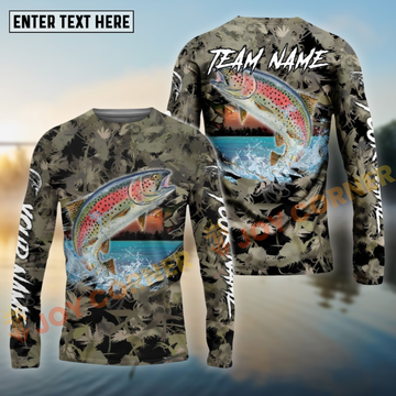 Joycorners Trout Fishing Camouflage Customize Name 3D Shirts