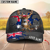 Joycorners Deer Hunting Cap Crack Flag Personalized Name 3D Cap (4 Colors)