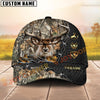 Joycorners Whitetail Deer Hunting Snakeskin Leather Lace Gold Icon Custom Name 3D Cap (6 Colors)