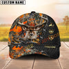 Joycorners Whitetail Deer Hunting Snakeskin Leather Lace Gold Icon Custom Name 3D Cap (6 Colors)