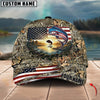 Joycorners American Flag Fishing Sunrise Farm Scene Camo Custom Name 3D Cap (12 Breeds)