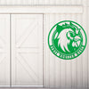Joycorners Personalized Round Mean Chicken/Rooster Farm Metal Sign-Rooster Metal Decor LM0110
