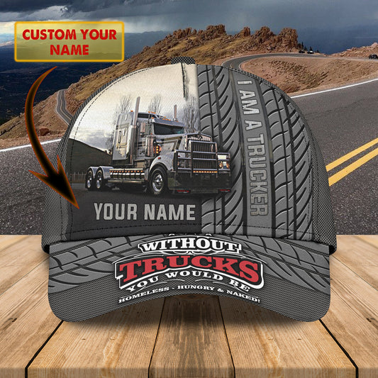 Joycorners I Am A Trucker Customized Name 3D Cap