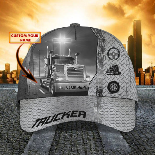 Joycorners Faithful Trucker Customized Name 3D Cap