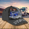 Joycorners Trucker Eagle Blue Customized Name 3D Cap