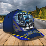 Joycorners Trucker Blau Customized Name 3D Cap