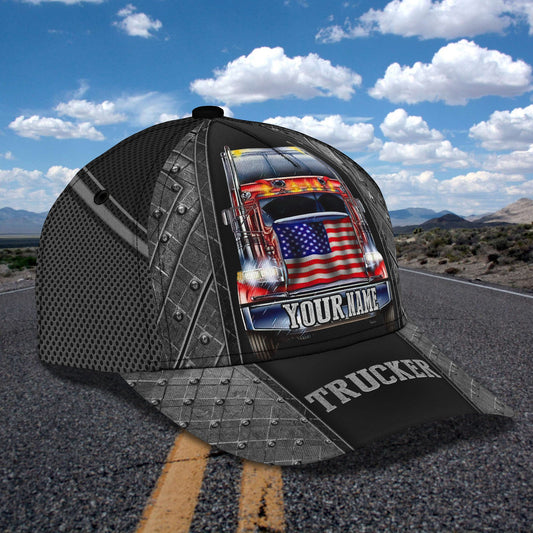 Joycorners Trucker America Customized Name 3D Cap